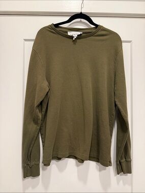 Frame Olive Crewneck Long Sleeve Tee 100% cotton